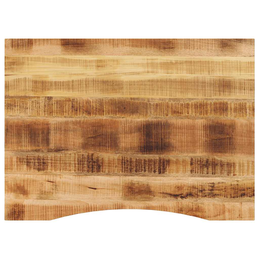 Skrivebordsplate med kurve 100x80x2,5 cm heltre grovt mangotre