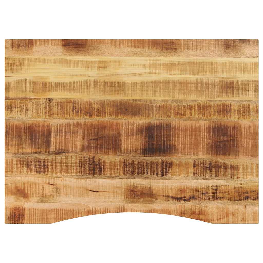Skrivebordsplate med kurve 110x80x2,5 cm heltre grovt mangotre