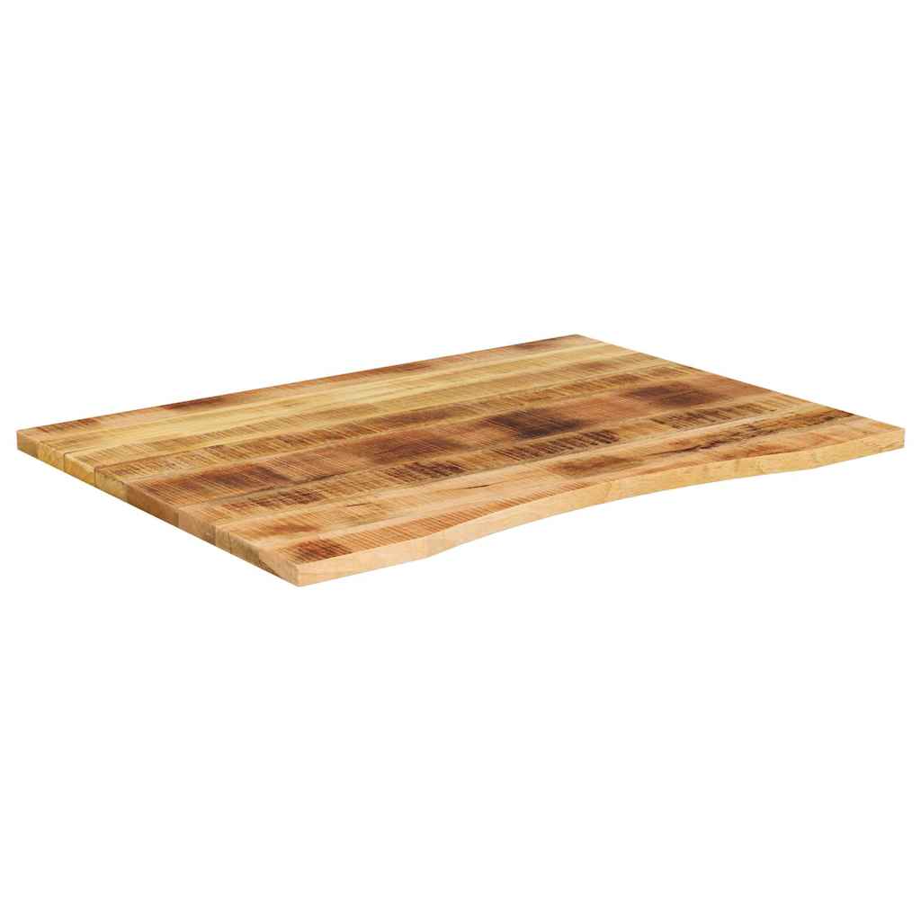Skrivebordsplate med kurve 110x80x2,5 cm heltre grovt mangotre