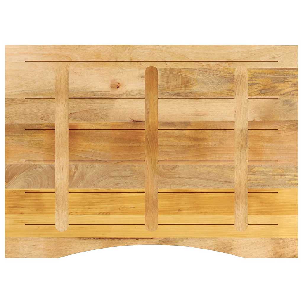 Skrivebordsplate med kurve 110x80x2,5 cm heltre grovt mangotre