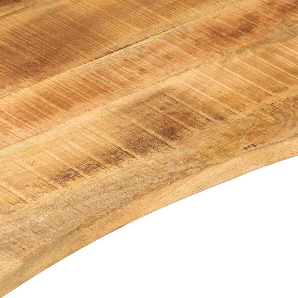 Skrivebordsplate med kurve 110x80x2,5 cm heltre grovt mangotre