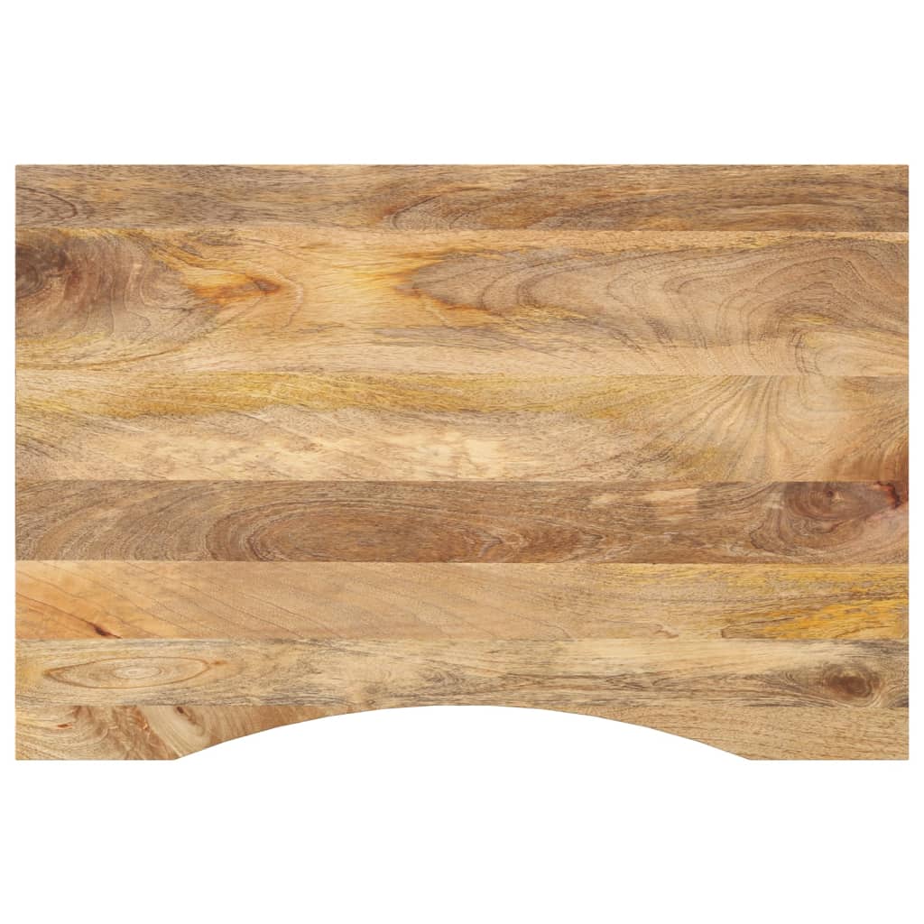 Skrivebordsplate med kurve 100x50x2,5 cm heltre grovt mangotre
