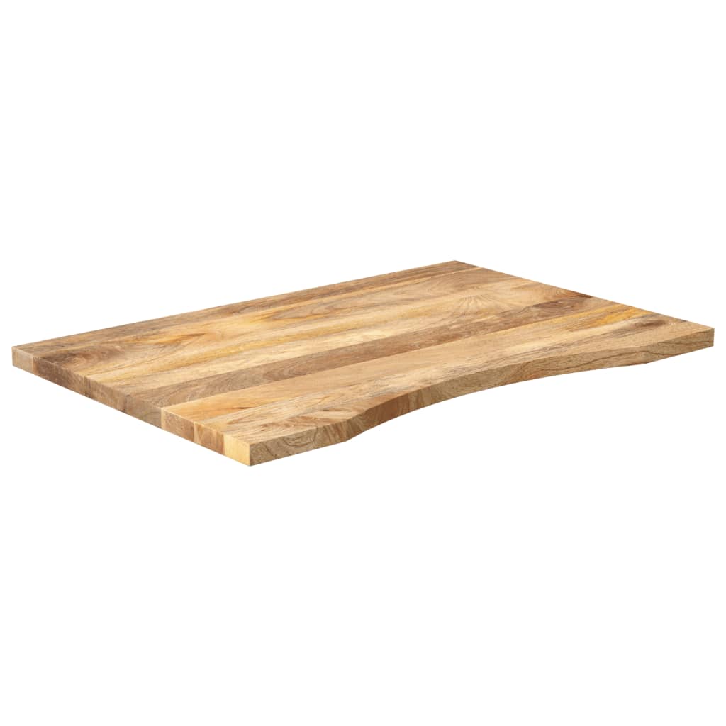 Skrivebordsplate med kurve 100x50x2,5 cm heltre grovt mangotre