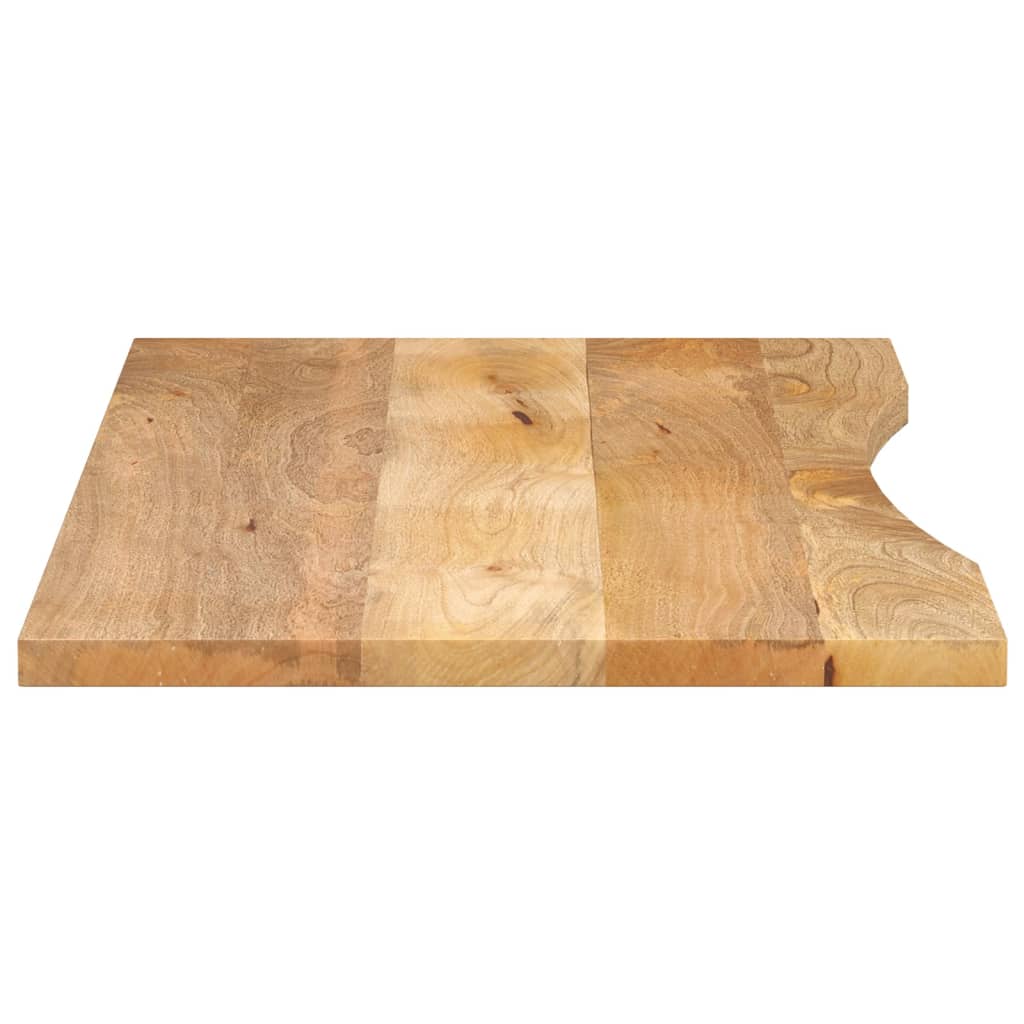 Skrivebordsplate med kurve 110x50x2,5 cm heltre grovt mangotre