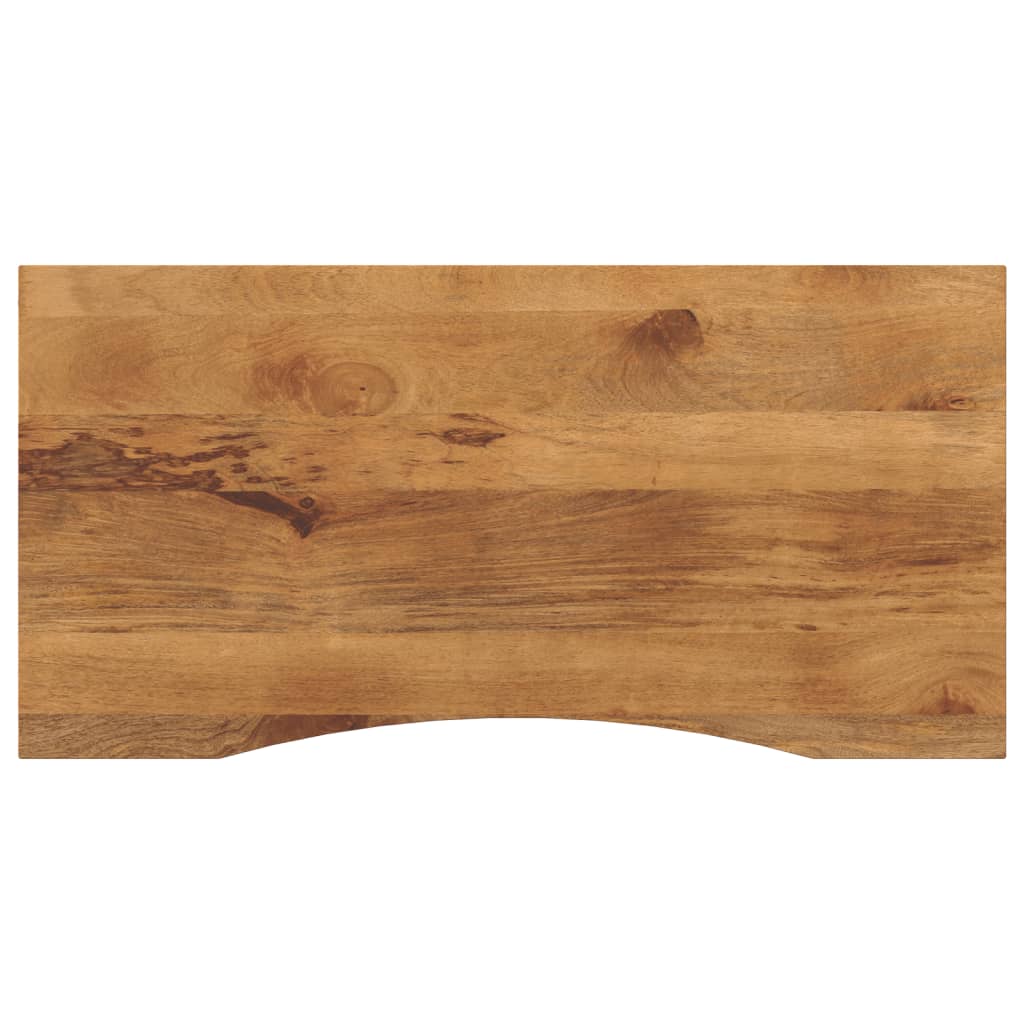Skrivebordsplate med kurve 140x50x2,5 cm heltre grovt mangotre vidaXL