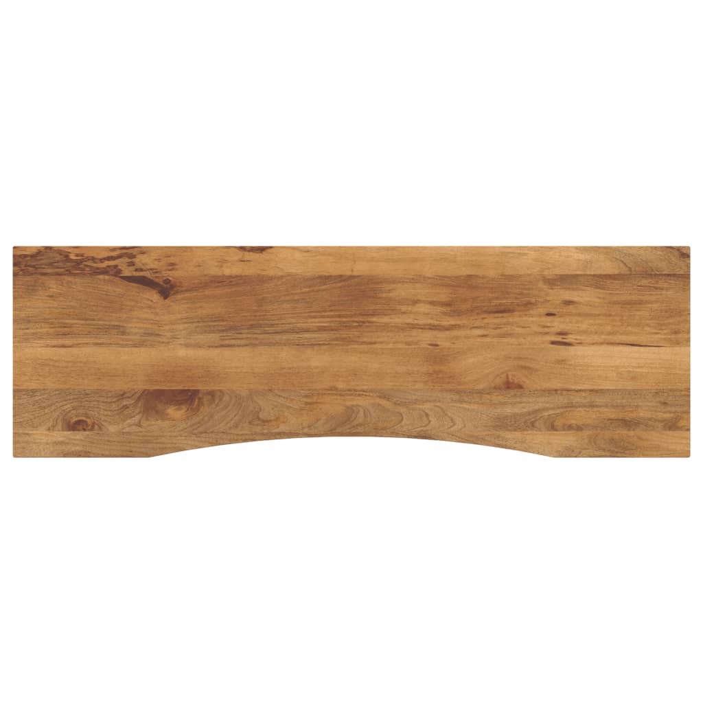Skrivebordsplate med kurve 160x50x2,5 cm heltre grovt mangotre