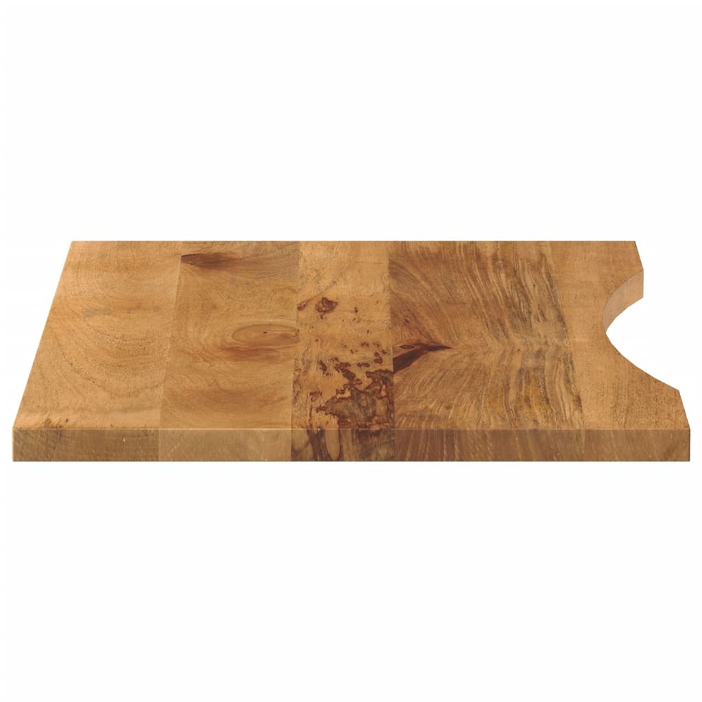 Skrivebordsplate med kurve 100x60x2,5 cm heltre grovt mangotre