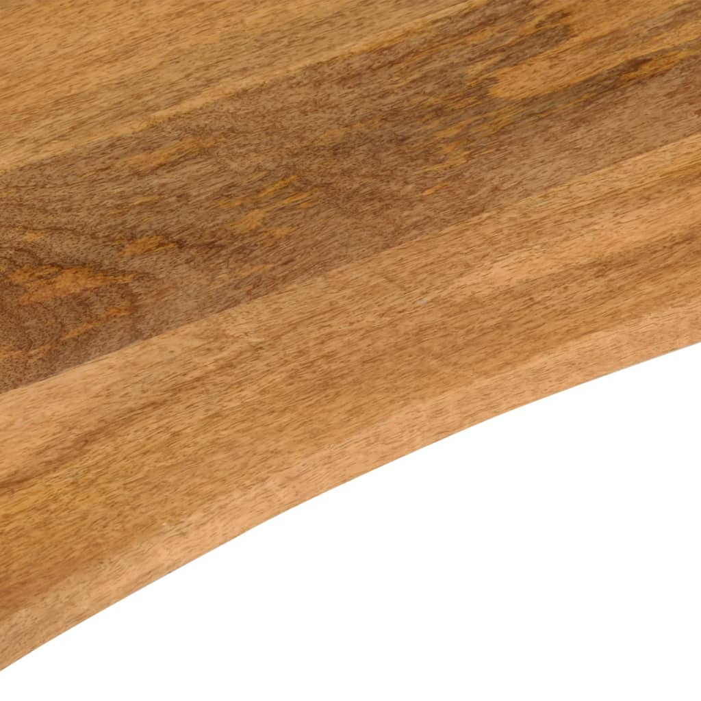 Skrivebordsplate med kurve 100x60x2,5 cm heltre grovt mangotre