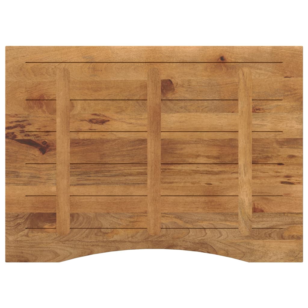Skrivebordsplate med kurve 110x80x2,5 cm heltre grovt mangotre