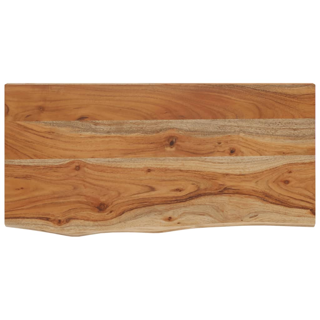 Vegghylle 40x20x2,5 cm rektangulær heltre akasie naturlig kant vidaXL