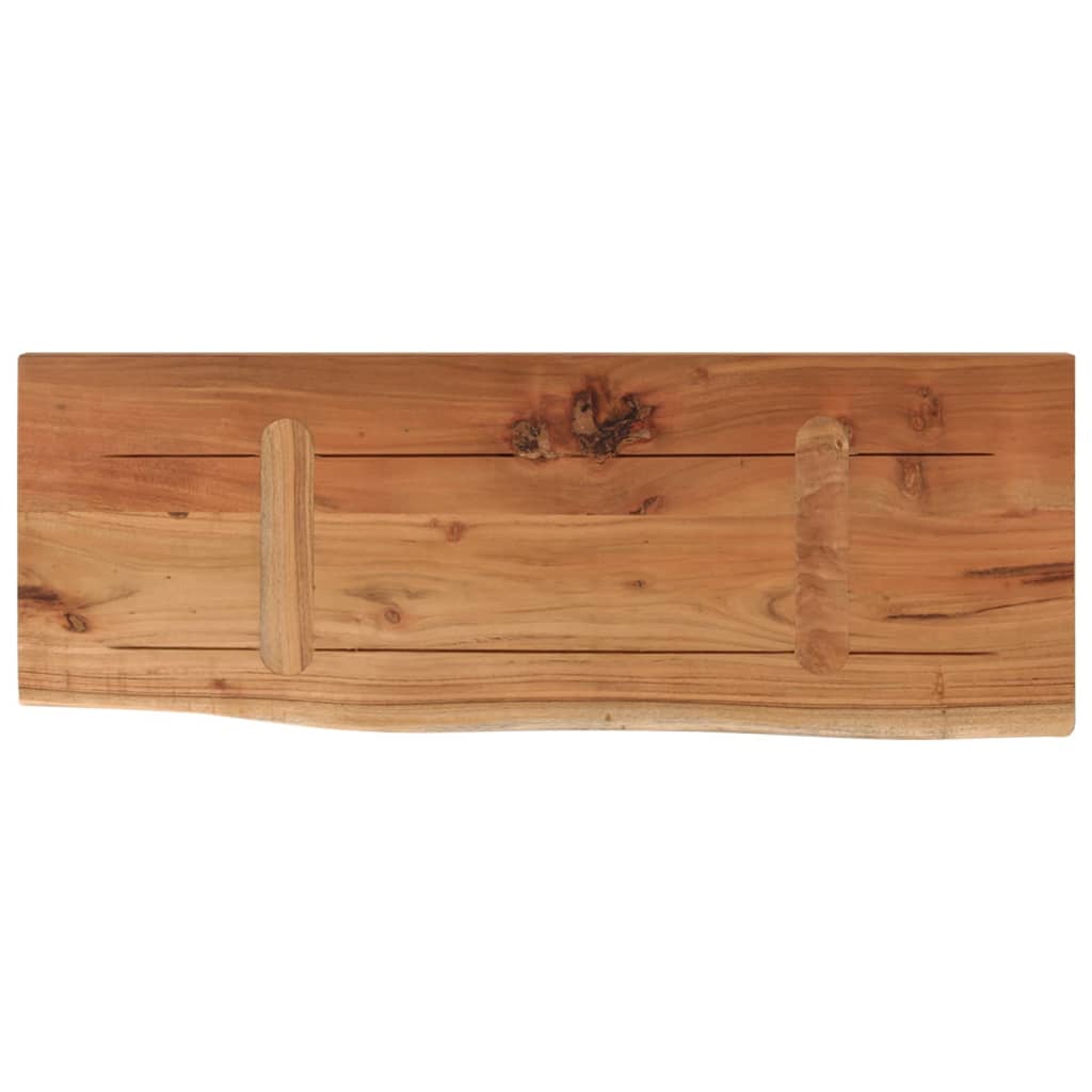 Vegghylle 50x20x2,5 cm rektangulær heltre akasie naturlig kant vidaXL