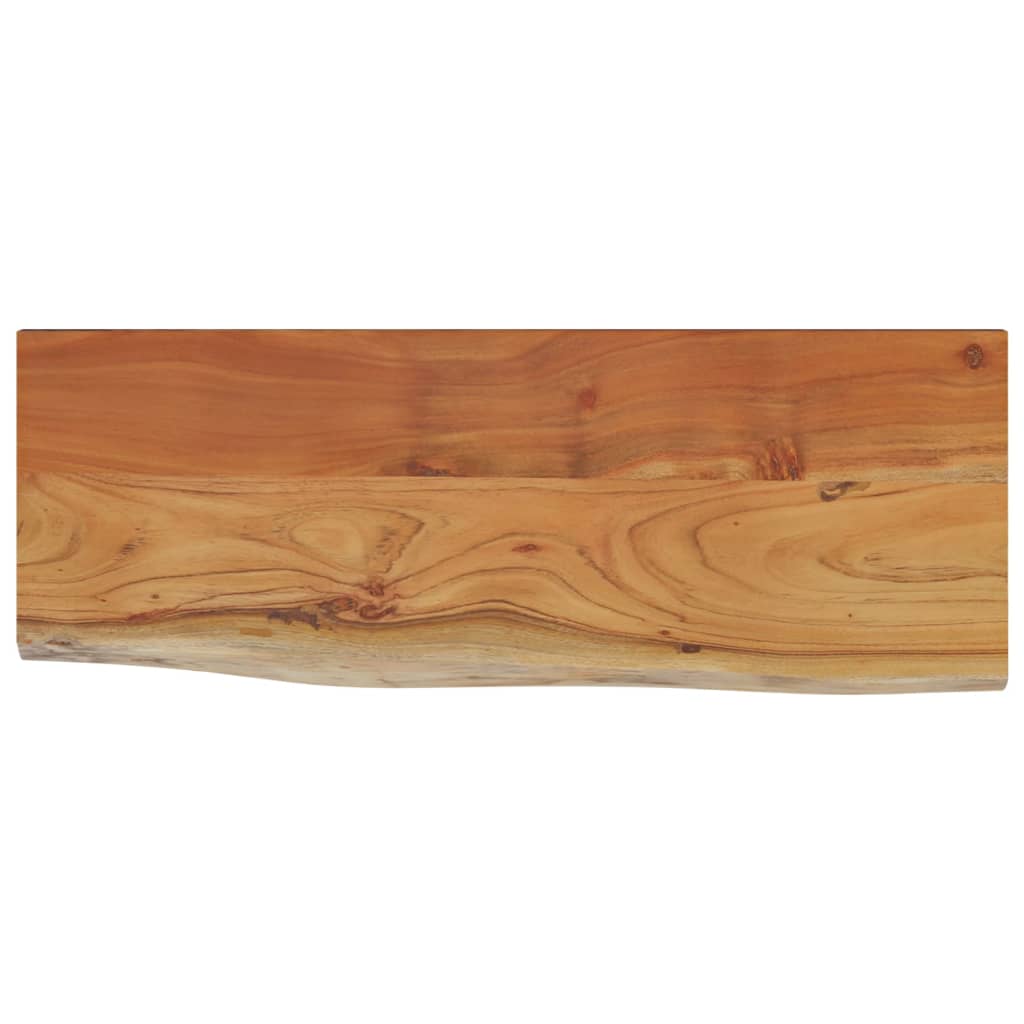 Vegghylle 80x30x2,5 cm rektangulær heltre akasie naturlig kant vidaXL