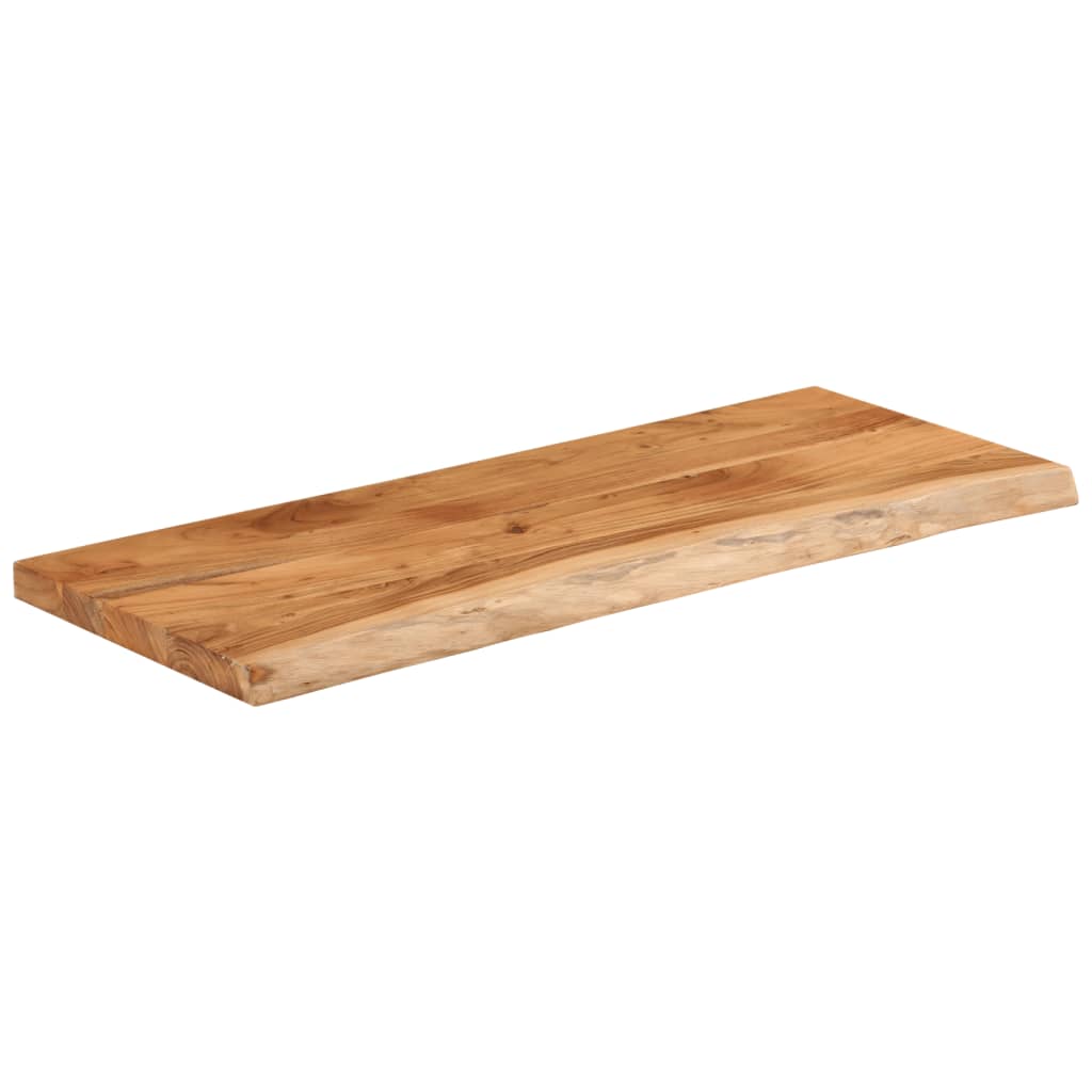 Vegghylle 100x40x2,5 cm rektangulær heltre akasie naturlig kant vidaXL