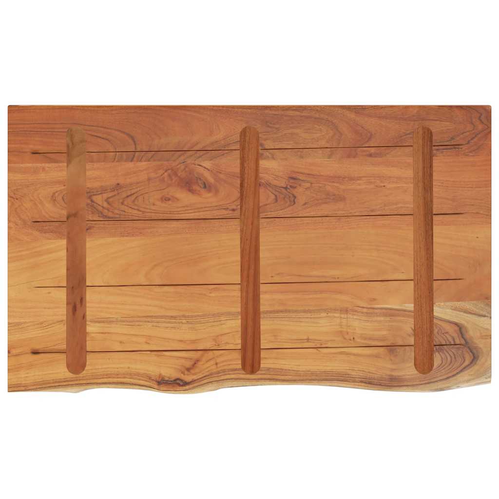 Benkeplate for bad 90x60x2,5 cm rektangulær heltre akasie