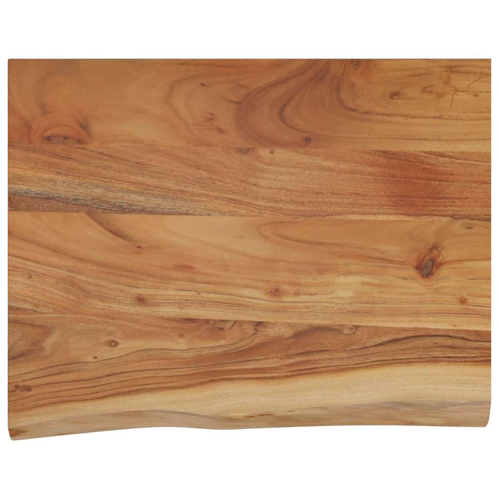 Vegghylle 50x40x3,8 cm rektangulær heltre akasie naturlig kant