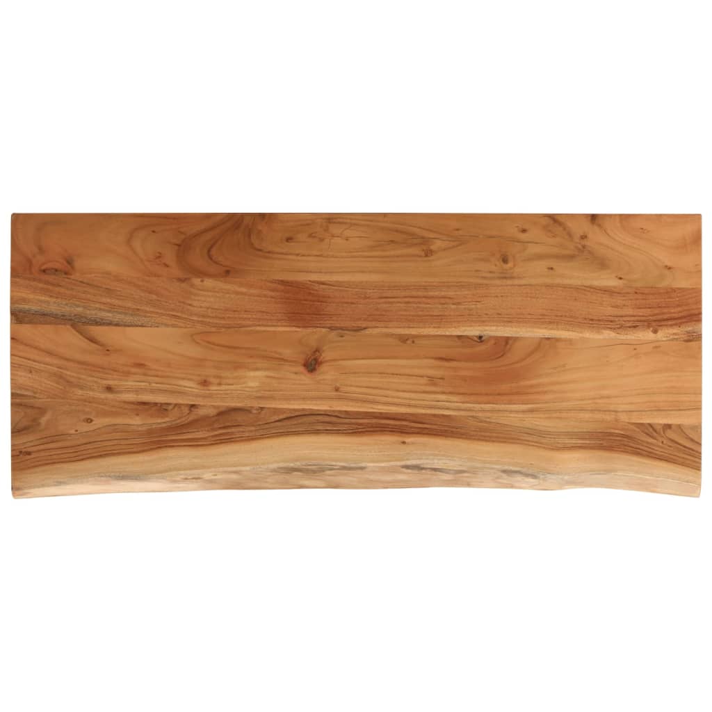 Vegghylle 90x40x3,8 cm rektangulær heltre akasie naturlig kant