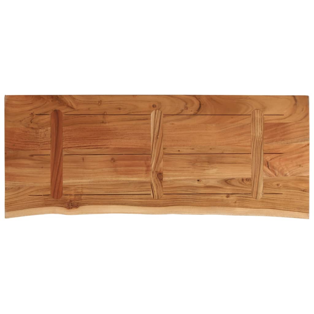 Vegghylle 100x40x3,8 cm rektangulær heltre akasie naturlig kant