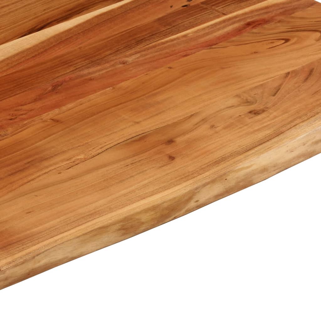 Vegghylle 90x80x3,8 cm rektangulær heltre akasie naturlig kant