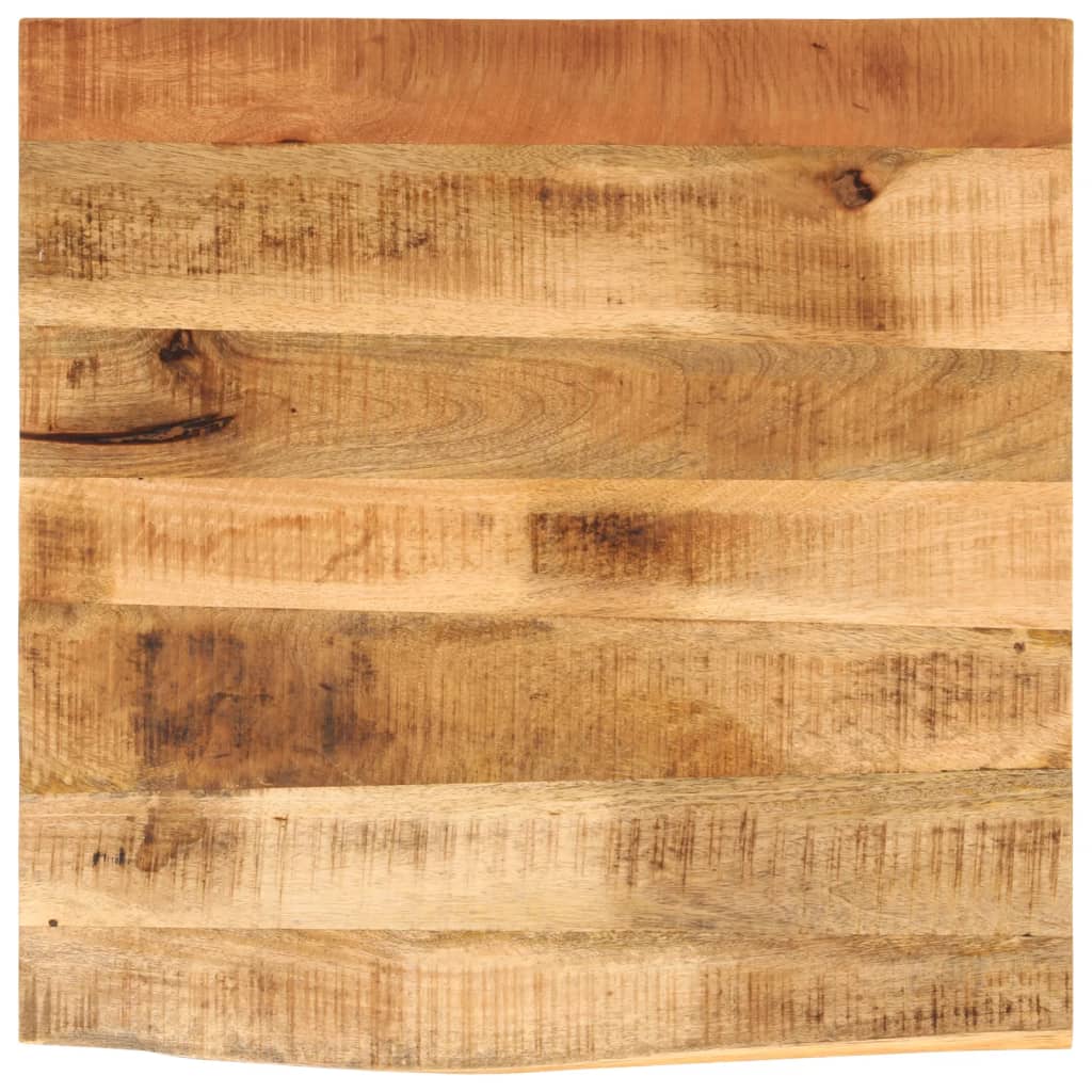 Bordplate 40x40x2,5 cm naturlig kant grovt heltre mangotre
