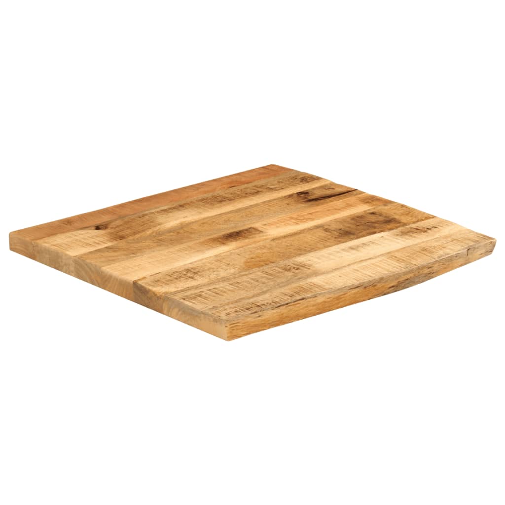 Bordplate 40x40x2,5 cm naturlig kant grovt heltre mangotre