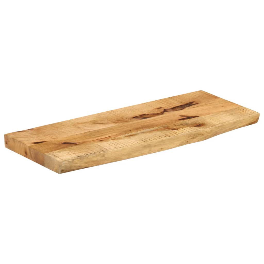 Bordplate 70x40x2,5 cm naturlig kant grovt heltre mangotre