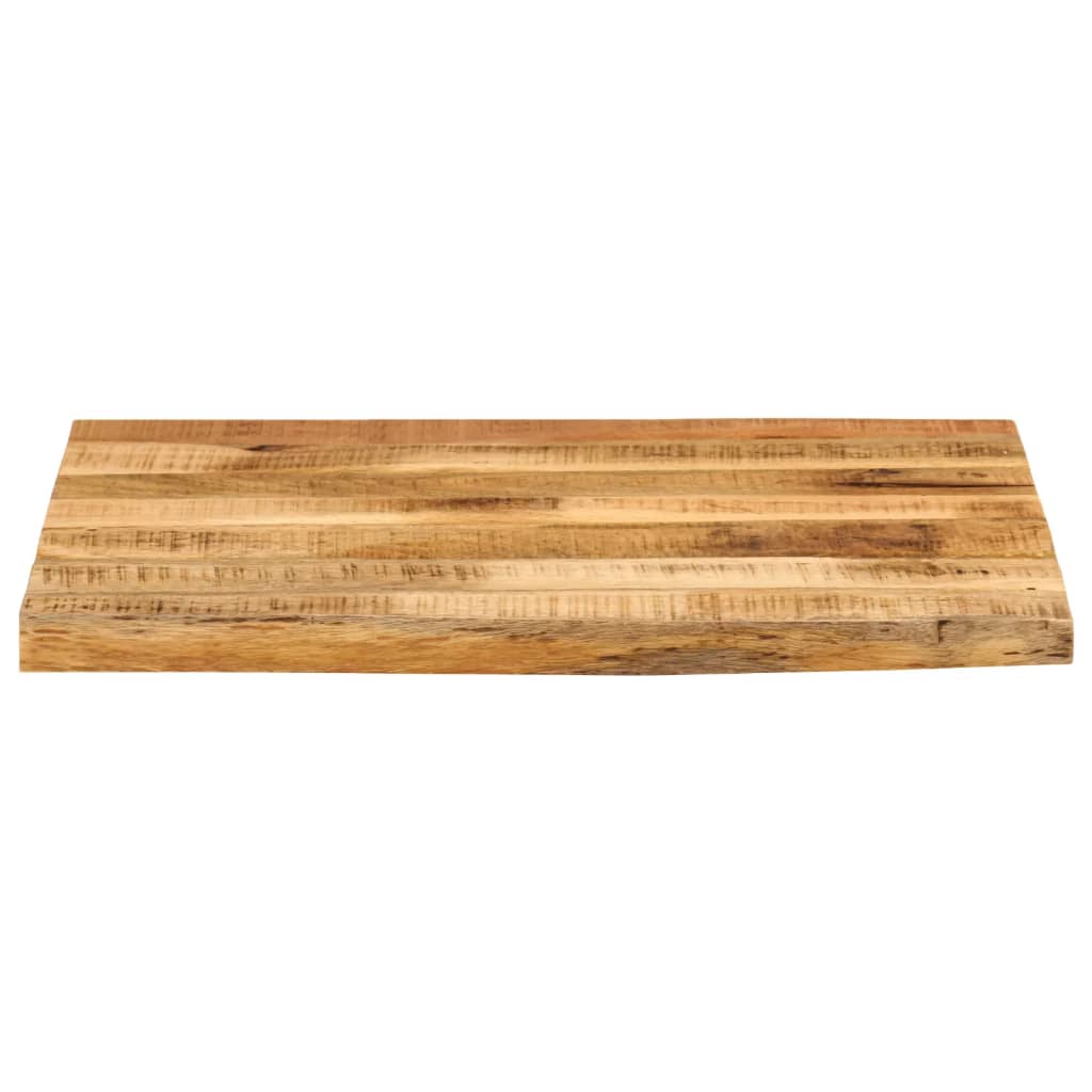 Bordplate 60x60x2,5 cm naturlig kant grovt heltre mangotre