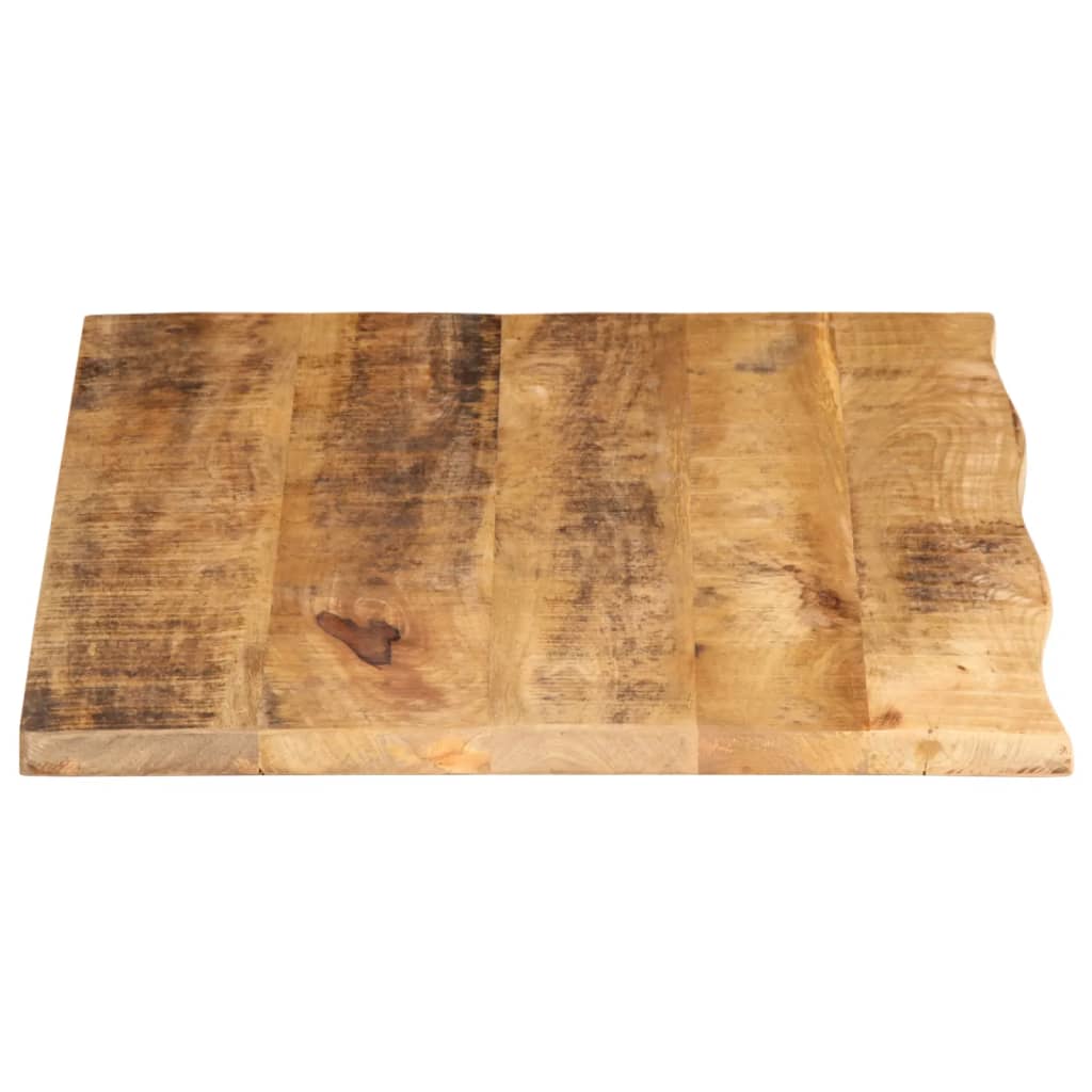 Bordplate 70x60x2,5 cm naturlig kant grovt heltre mangotre