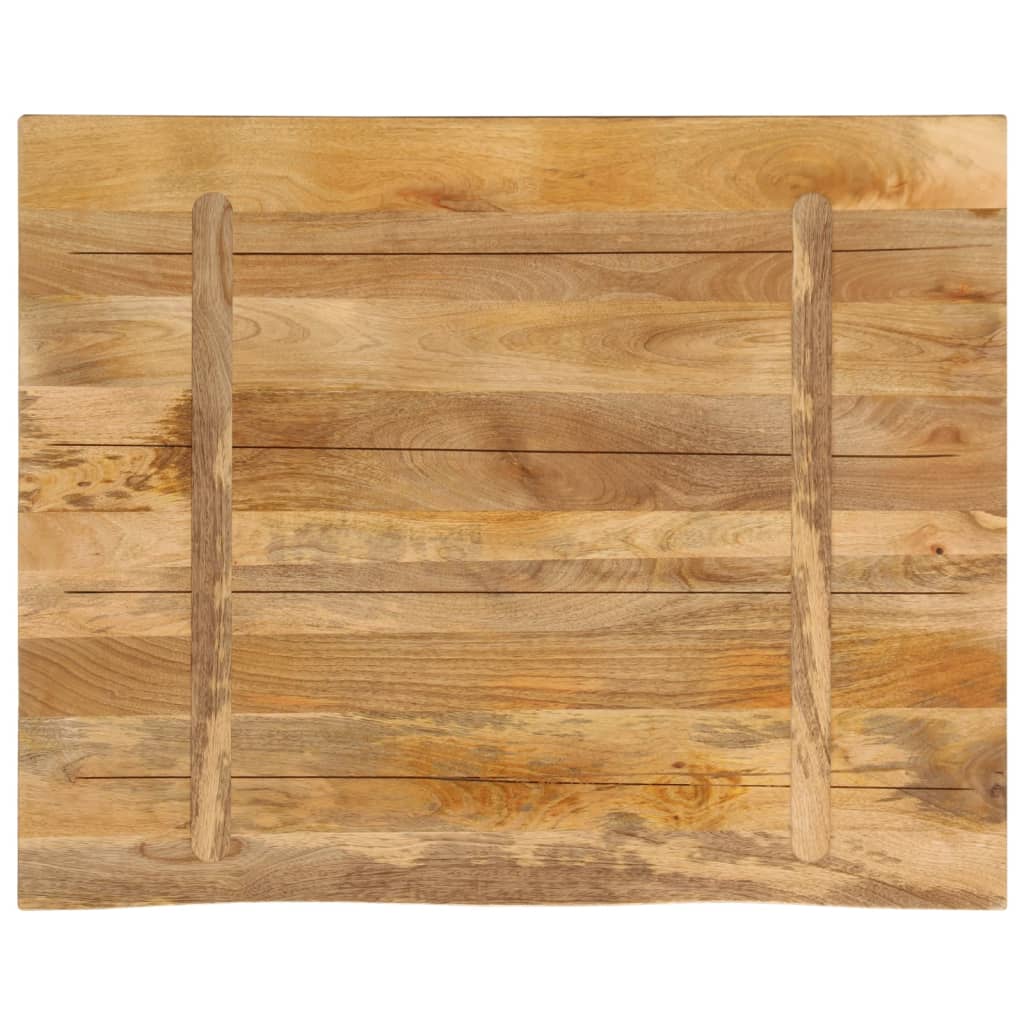 Bordplate 100x80x2,5 cm naturlig kant grovt heltre mangotre