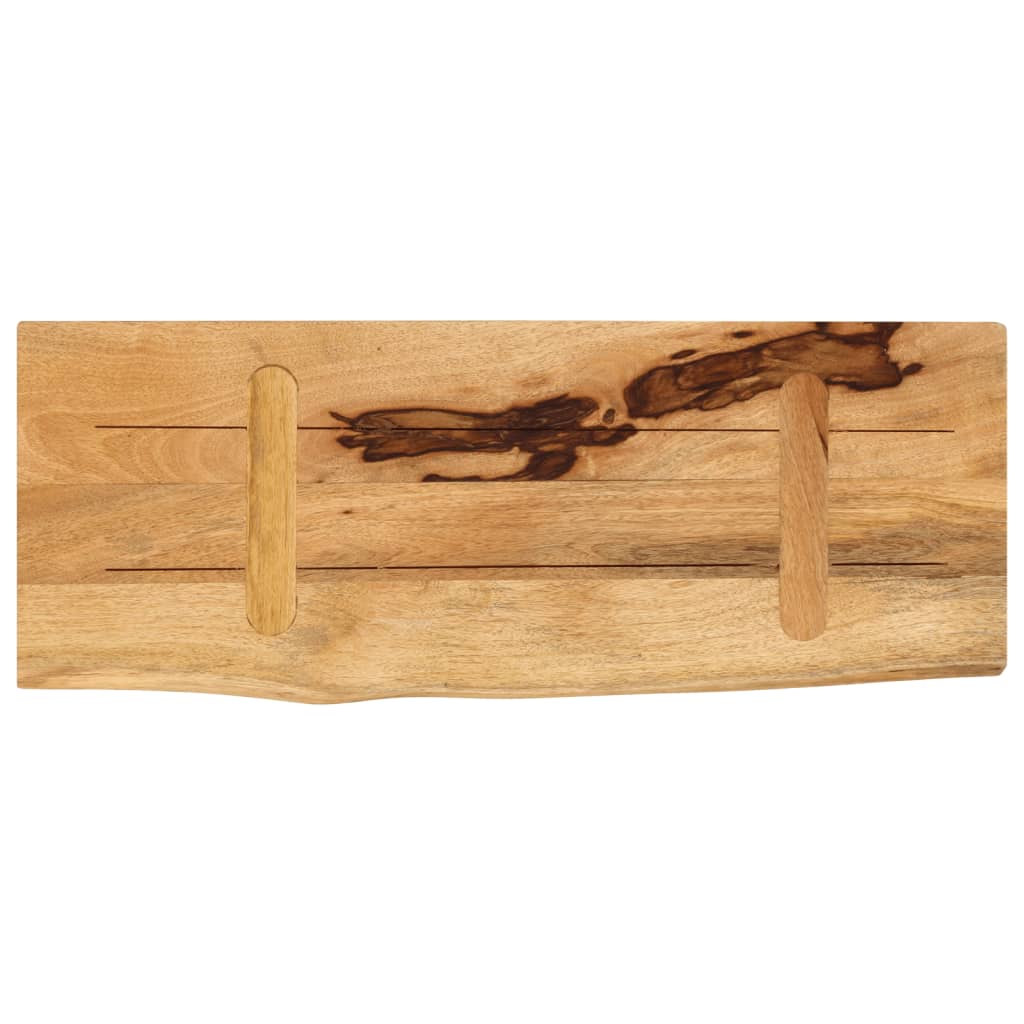 Bordplate 70x40x3,8 cm naturlig kant grovt heltre mangotre
