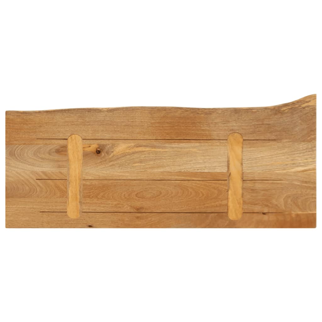 Bordplate 90x40x3,8 cm naturlig kant heltre mango