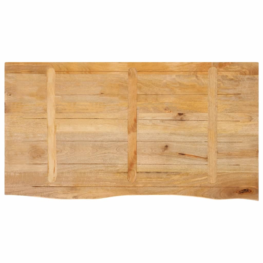 Bordplate 100x60x3,8 cm naturlig kant heltre mango