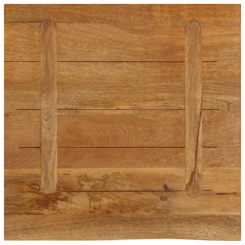 Bordplate 80x80x2,5 cm naturlig kant heltre mango