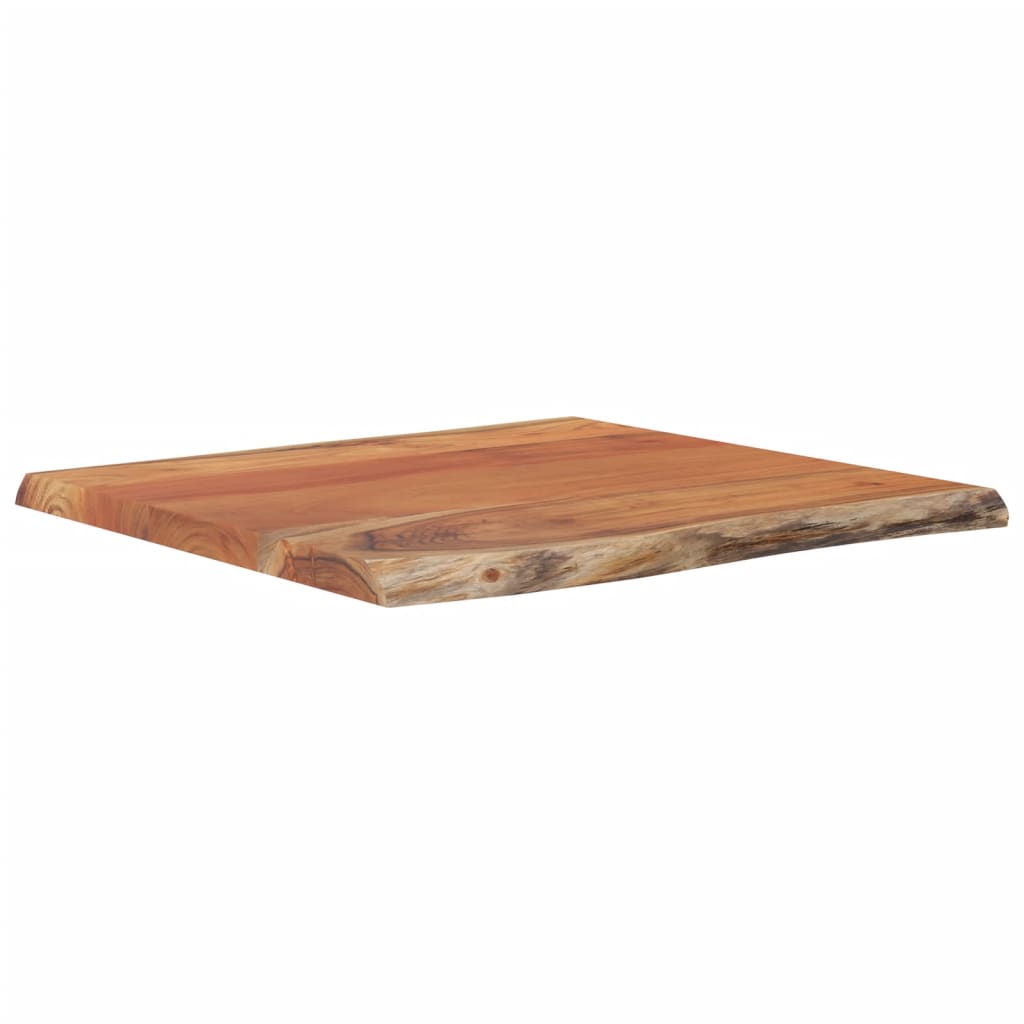Bordplate 40x40x2,5 cm rektangulær heltre akasie naturlig kant