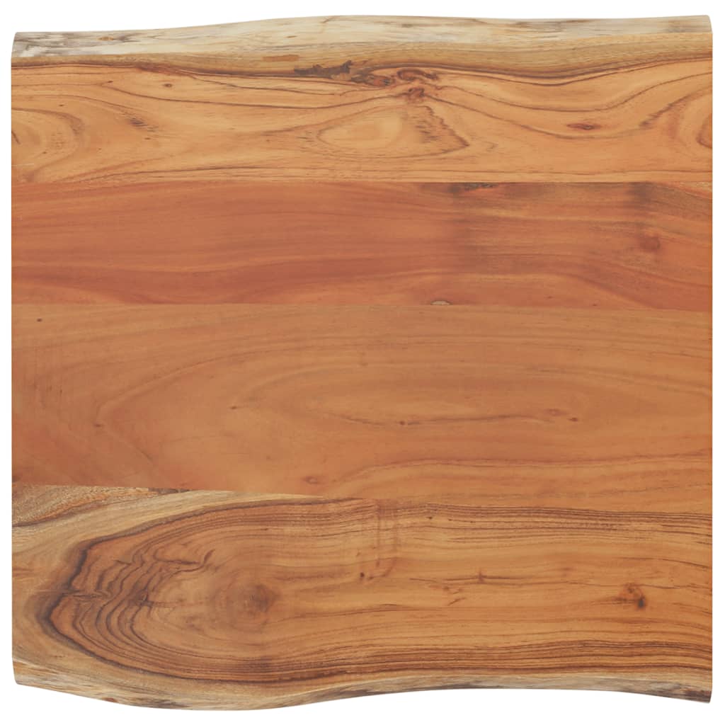 Bordplate 40x40x2,5 cm rektangulær heltre akasie naturlig kant