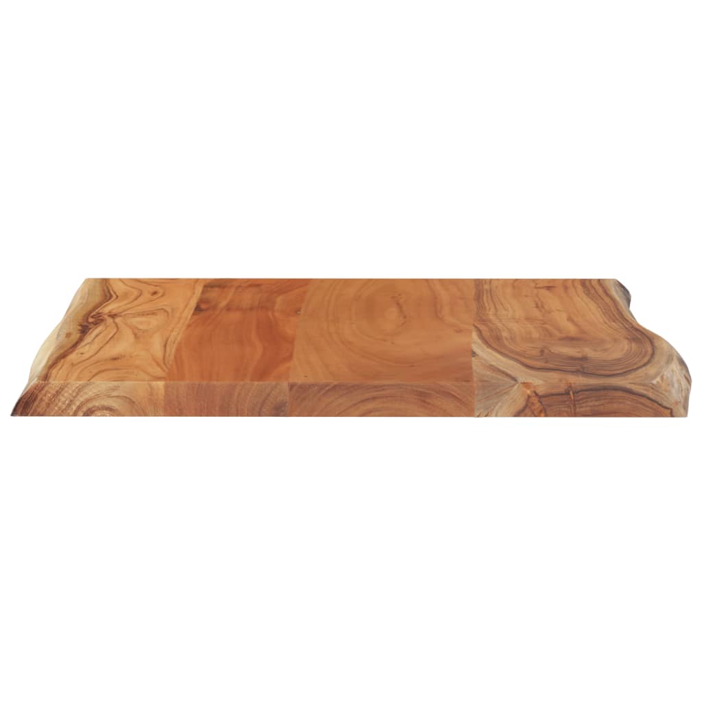 Bordplate 40x40x2,5 cm rektangulær heltre akasie naturlig kant