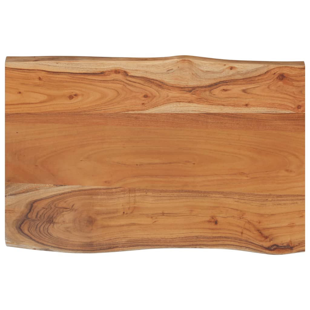 Bordplate 60x40x2,5 cm rektangulær heltre akasie naturlig kant