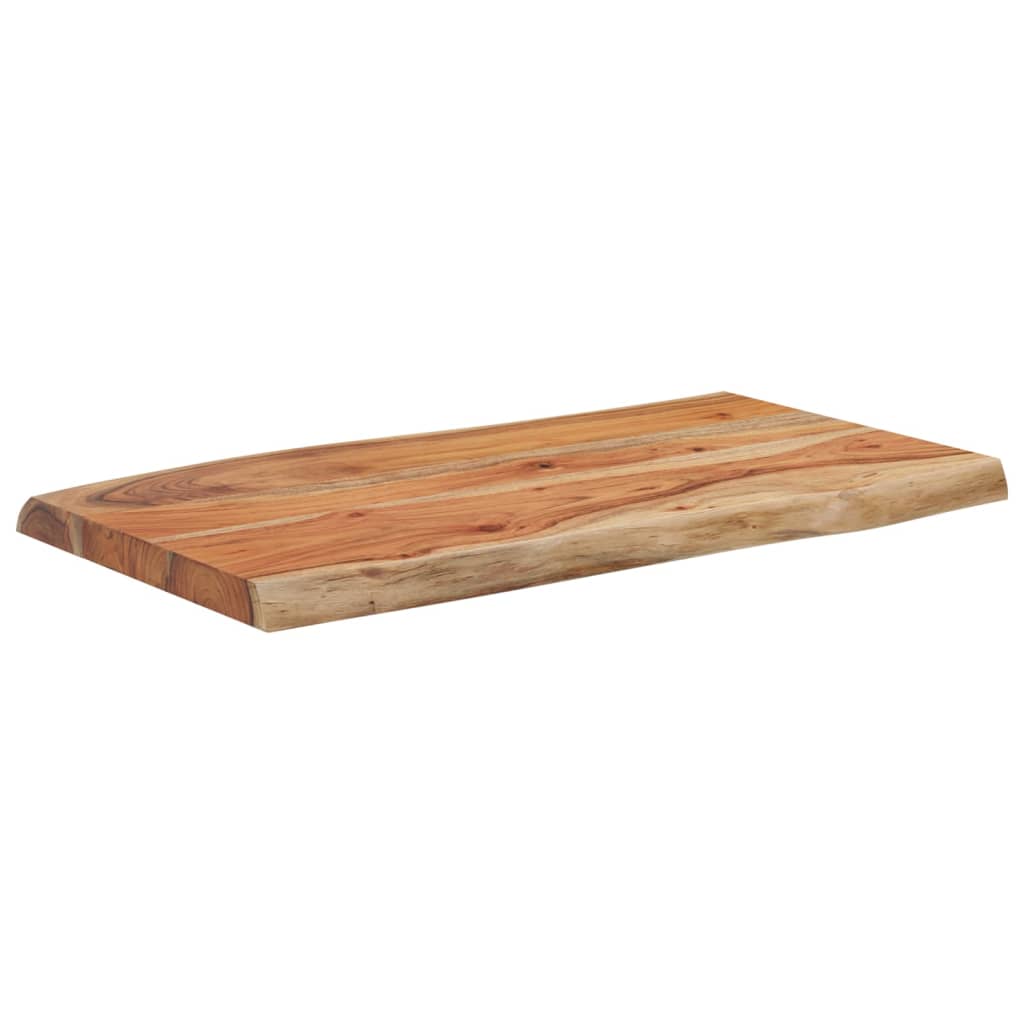 Bordplate 70x40x2,5 cm rektangulær heltre akasie naturlig kant