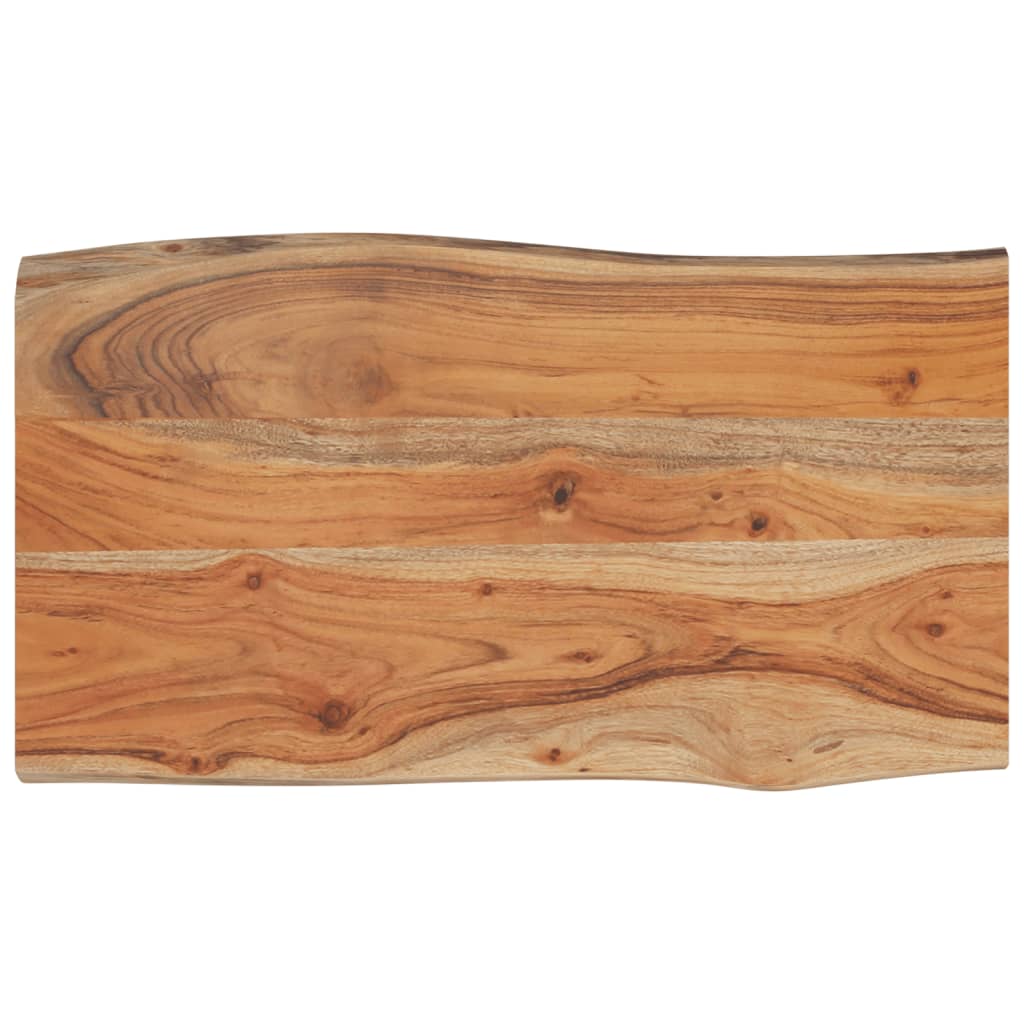Bordplate 70x40x2,5 cm rektangulær heltre akasie naturlig kant