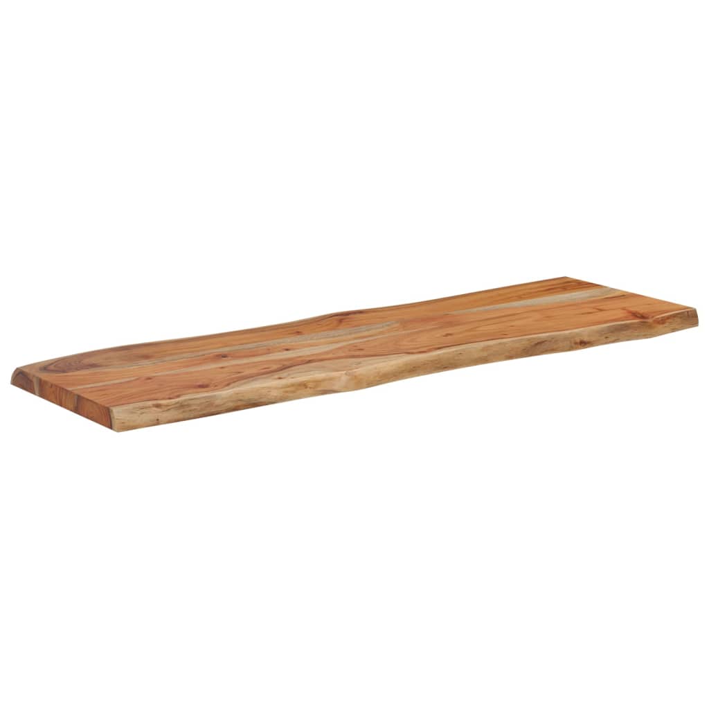 Vegghylle 110x40x2,5 cm rektangulær heltre akasie naturlig kant