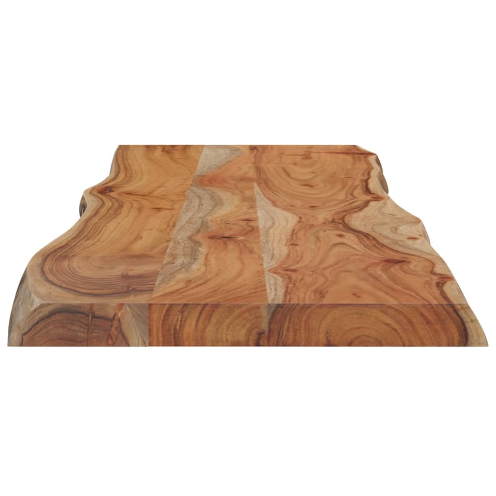 Vegghylle 110x40x2,5 cm rektangulær heltre akasie naturlig kant