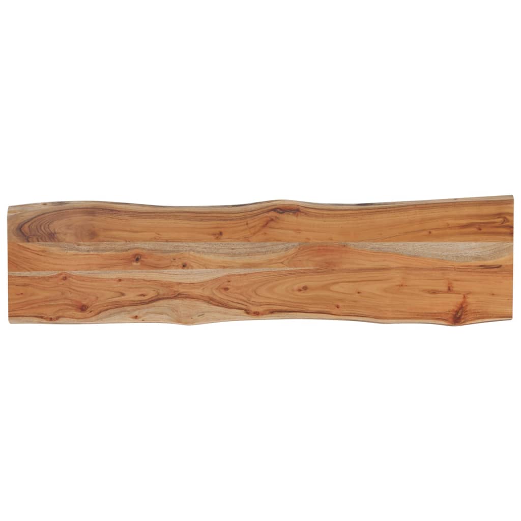 Vegghylle 140x40x2,5 cm rektangulær heltre akasie naturlig kant