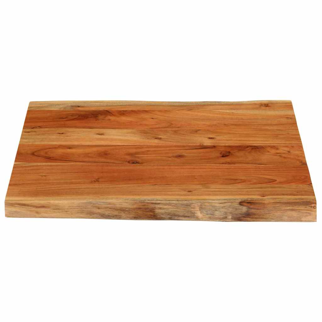 Bordplate 80x80x2,5 cm firkantet heltre akasie naturlig kant
