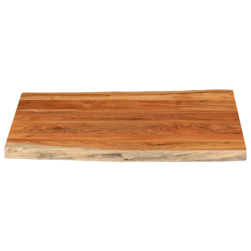 Bordplate 100x80x2,5 cm rektangulær heltre akasie naturlig kant