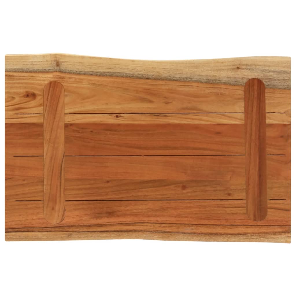 Bordplate 60x40x3,8 cm rektangulær heltre akasie naturlig kant