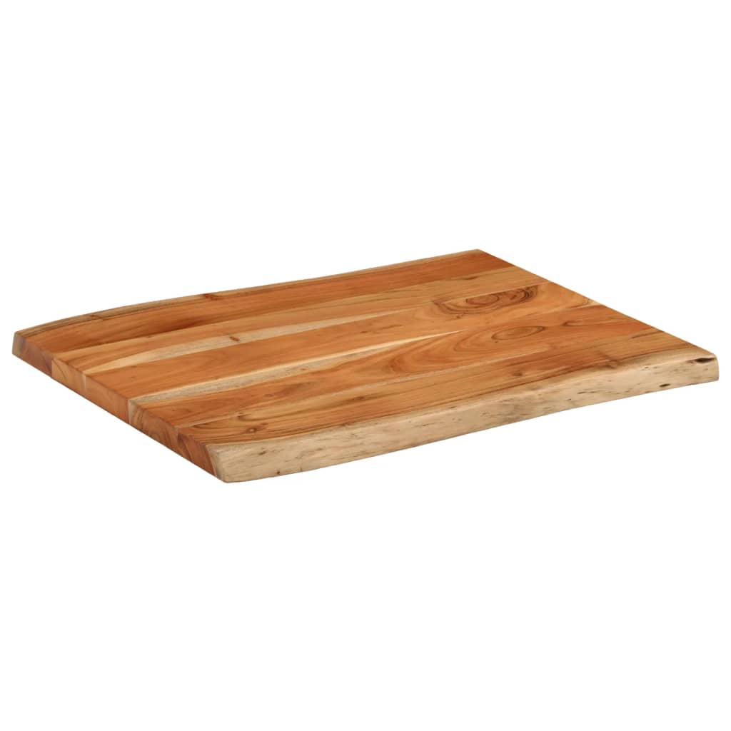 Bordplate 70x60x3,8 cm rektangulær heltre akasie naturlig kant