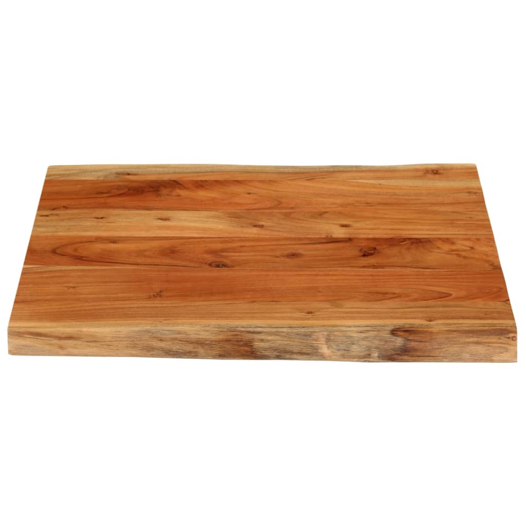 Bordplate 80x80x3,8 cm firkantet heltre akasie naturlig kant