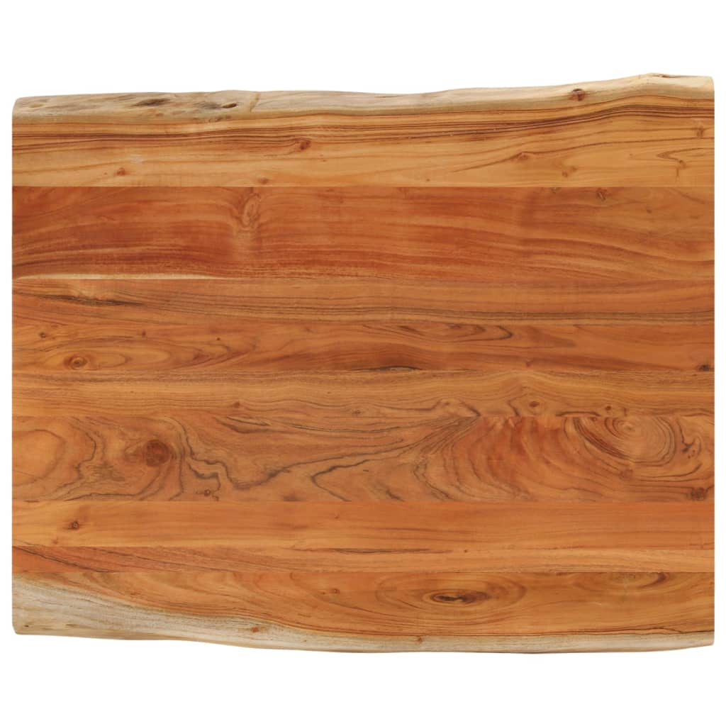 Bordplate 110x80x3,8 cm rektangulær heltre akasie naturlig kant