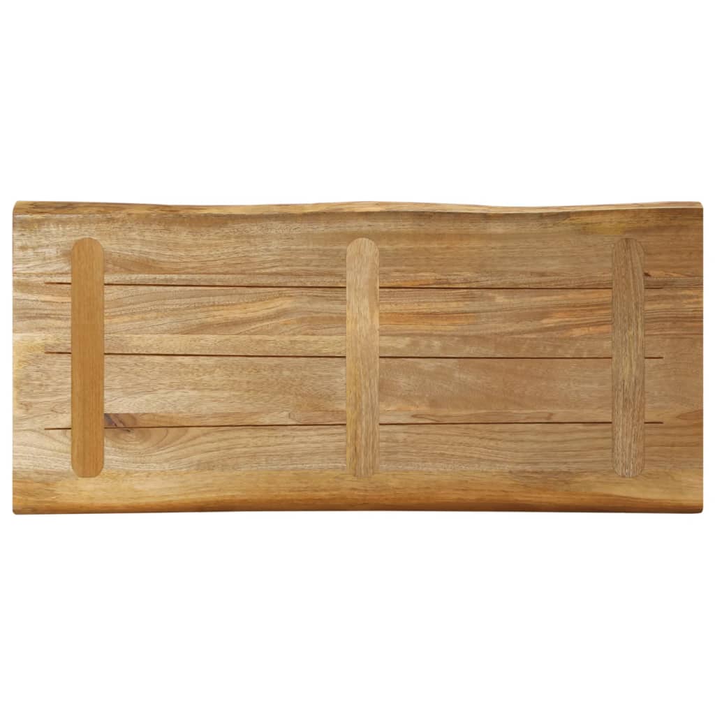 Bordplate naturlig kant 90x40x2,5 cm grovt heltre mangotre