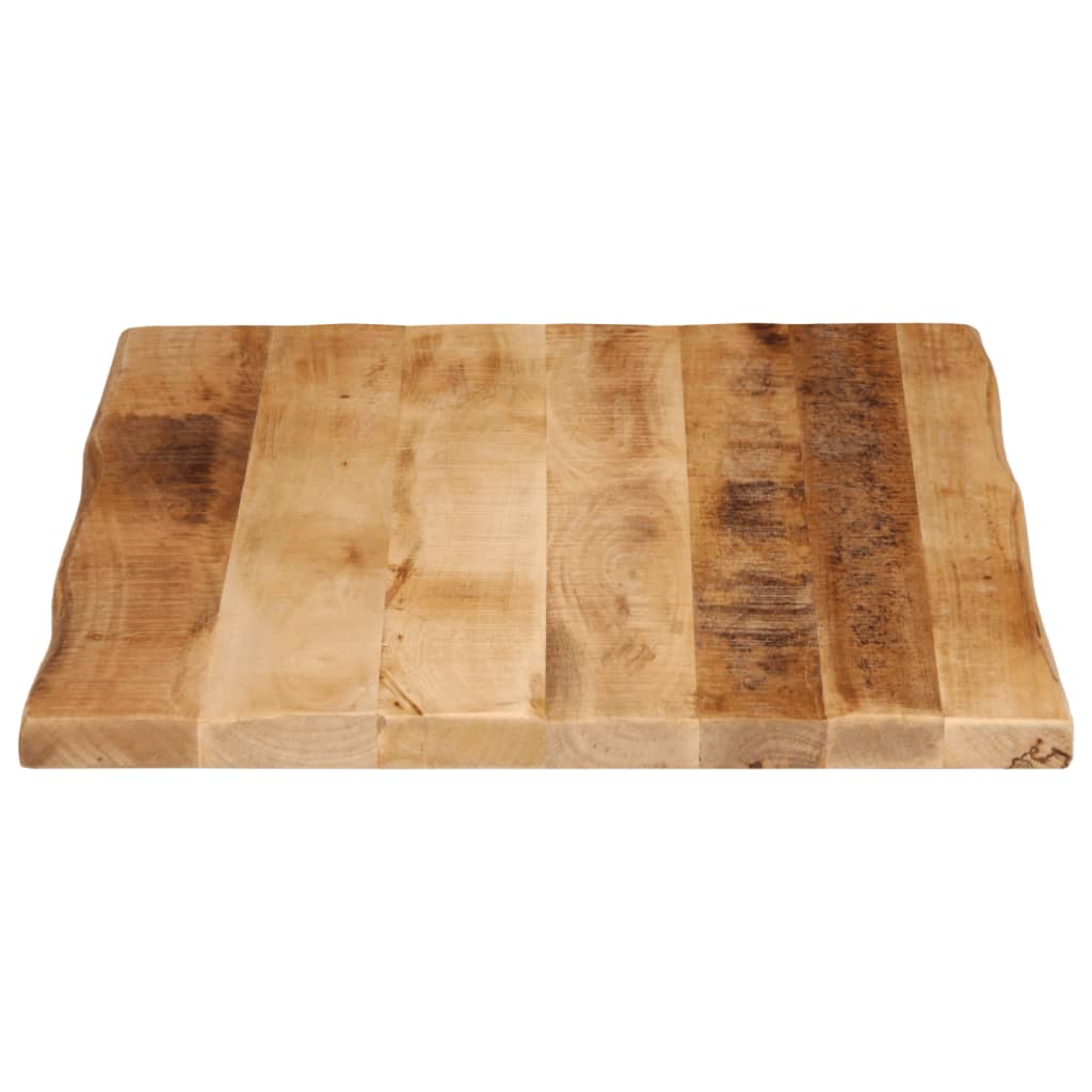 Bordplate naturlig kant 70x60x2,5 cm grovt heltre mangotre