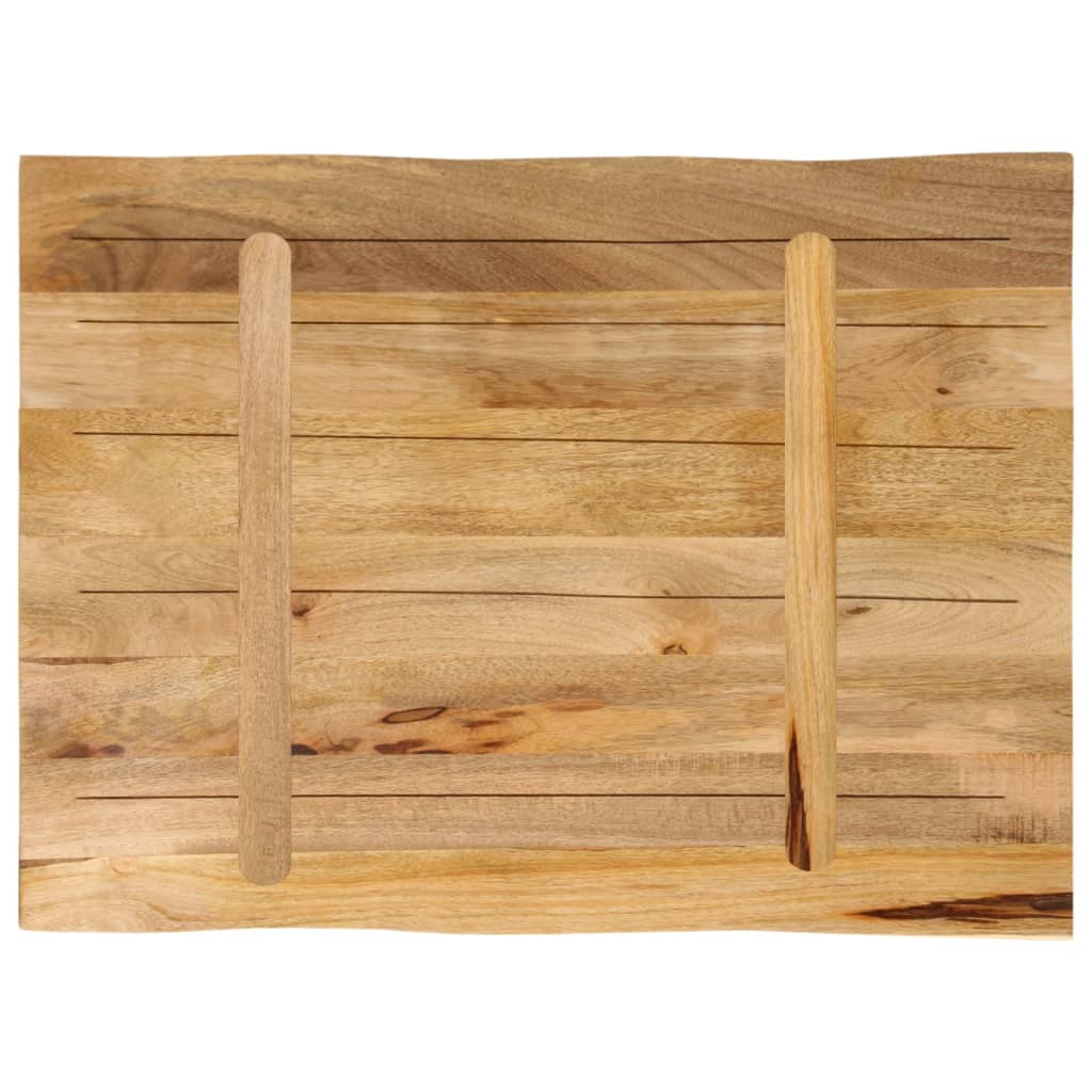 Bordplate naturlig kant 70x60x2,5 cm grovt heltre mangotre